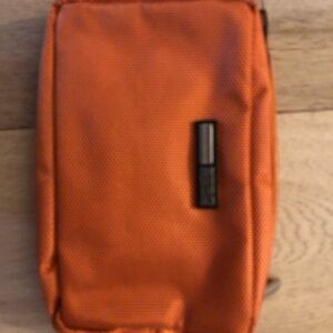 Orange Travel Pouch/ Cosmetic Bag